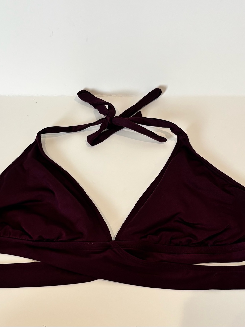 Target Women’s Halter Triangle Bikini Top in Plum